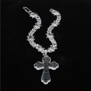 Acrylic Streetwear Necklace Clear